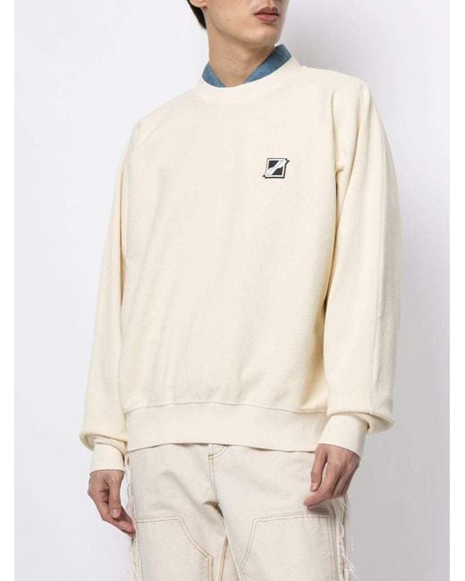we11done White Logo-Patch Sweatshirt for men