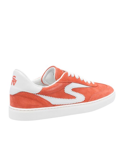 Stuart Weitzman Red Low-Top Casual Shoes