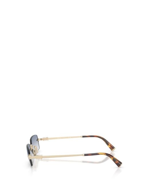 Miu Miu White Eyewear Rectangular Frame Sunglasses