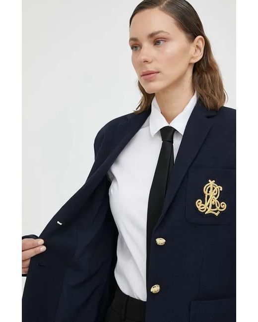 Ralph Lauren Blue Lauren Bullion Jacquard Blazer
