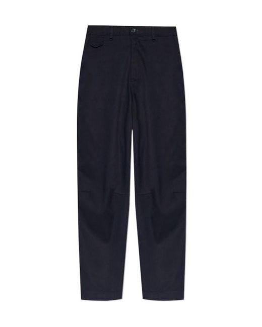 Paul Smith Blue Ps Paul Smith Logo Patch Tapered Trousers for men