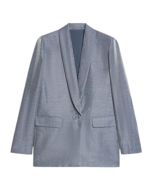 iBlues Blue Satin Blazer