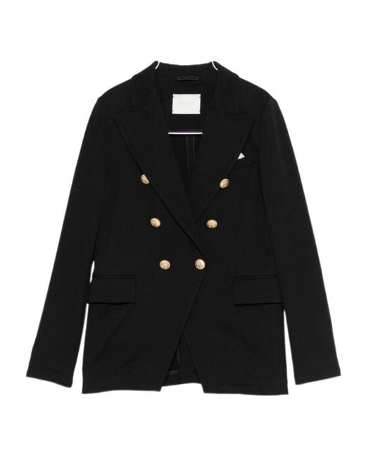 Circolo 1901 Black Double-Breasted Blazer