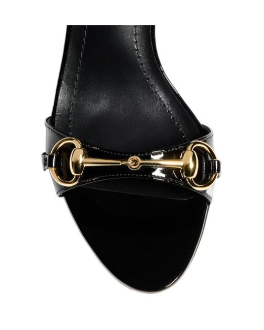 Gucci Black Donna Wedge Sandal