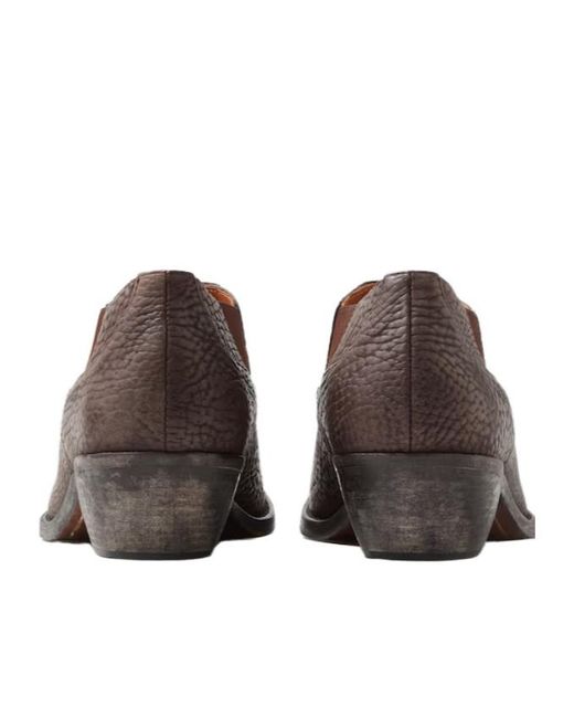 Versace Brown Textured Heel Ankle Boots for men