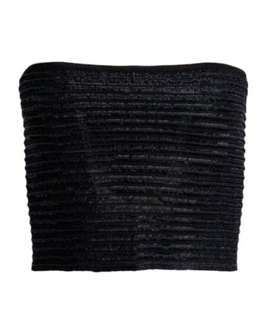 Alaïa Black Alaïa Top Knitted Corset