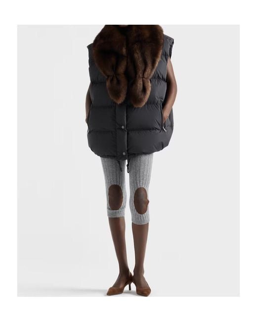 Prada Black Button-Up Gilet