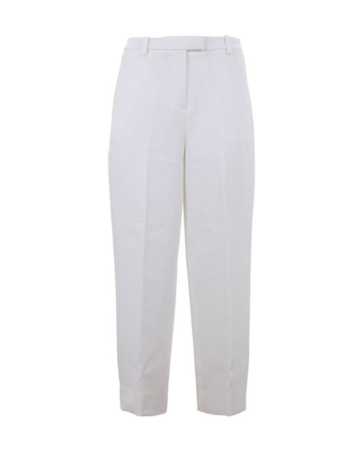 Michael Kors White Michael Wide-Leg Tailored Pants