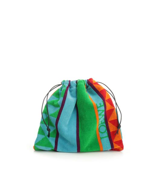 Loewe Green Small Drawstring Pouch