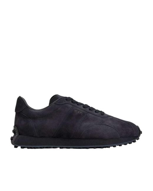 Tod's Blue T Vintage Suede Sneakers for men