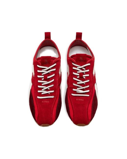 Alohas Red Tb.304 Lace-Up Sneakers
