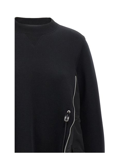 Sacai Black Sponge Mini Dress