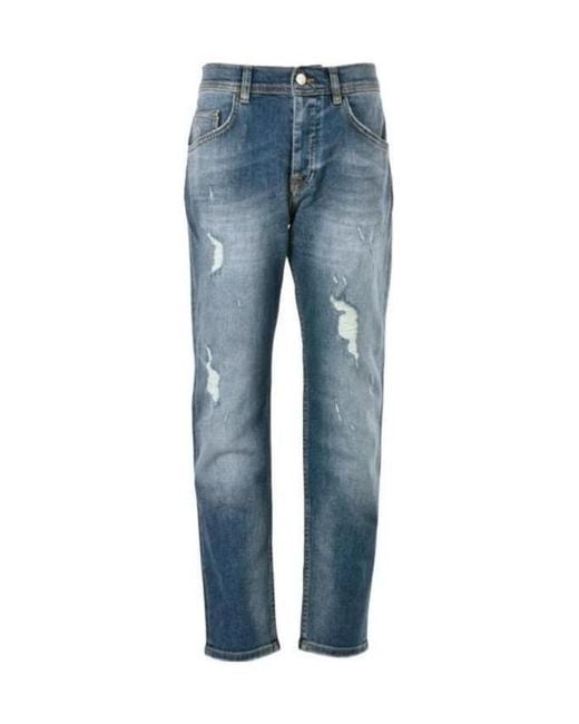 Iceberg Blue Tear Detail Jeans