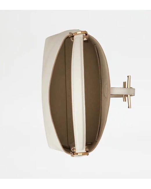 Tod's White Mini T Timeless Leather Bucket Bag