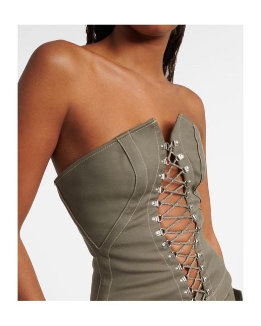 Dion Lee Green Strap Detail Bustier