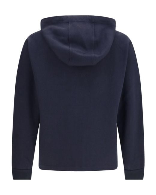 Loro Piana Blue Hooded Zip Jacket for men