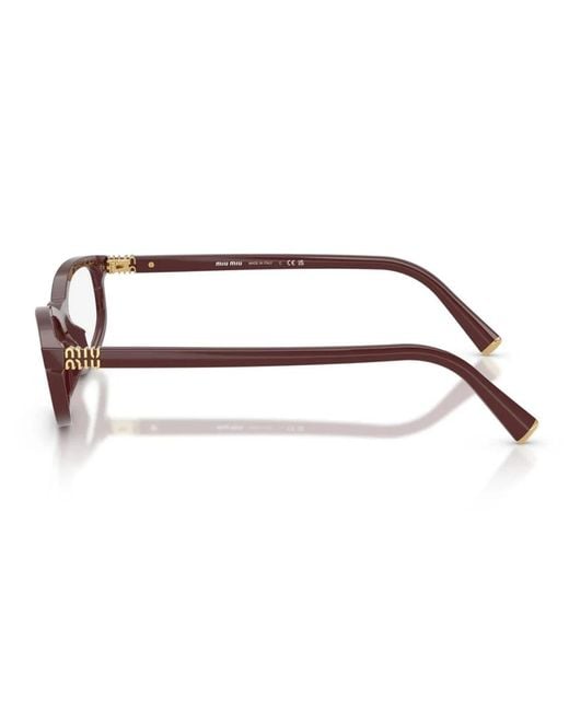 Miu Miu White Eyewear Oval Frame Glasses