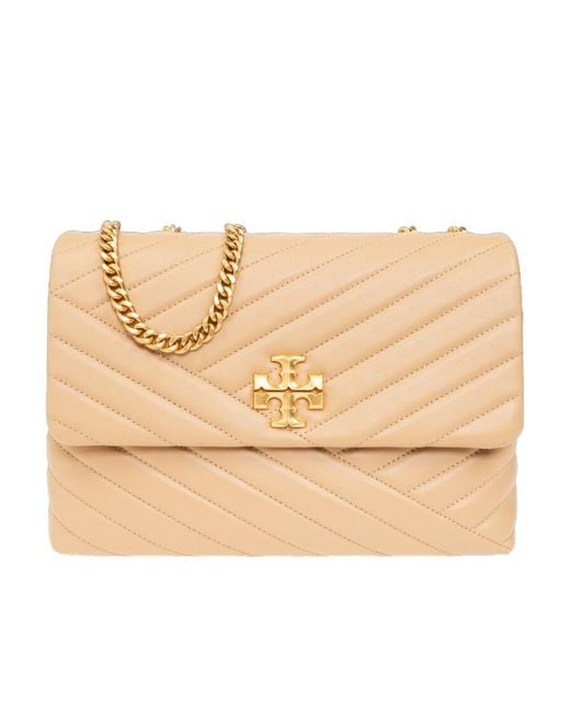 Tory Burch Natural Kira Foldover Convertible Shoulder Bag