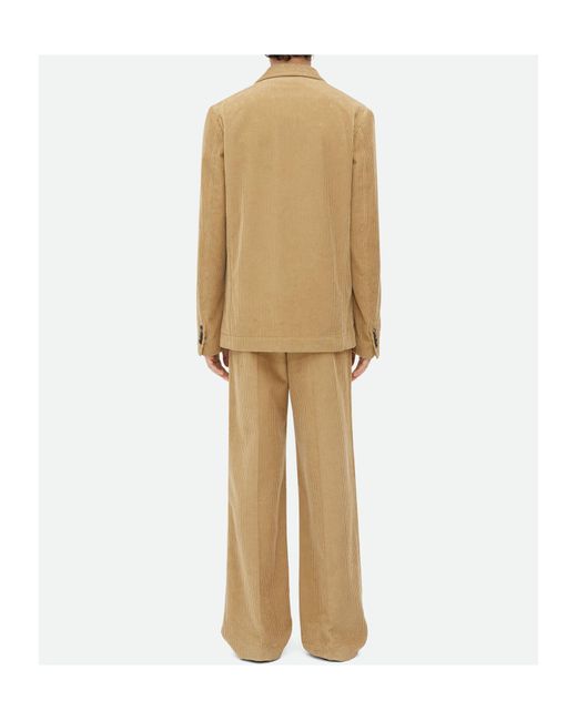 Bottega Veneta Natural Single Breasted Corduroy Jacket for men