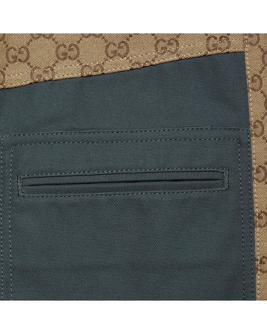 Gucci Gray Panel-Detailed Straight Leg Trousers for men