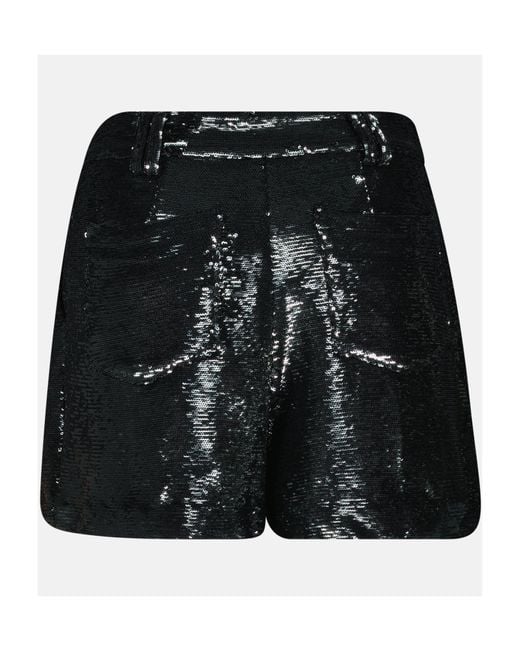 IRO Black Nucas Sequined Shorts