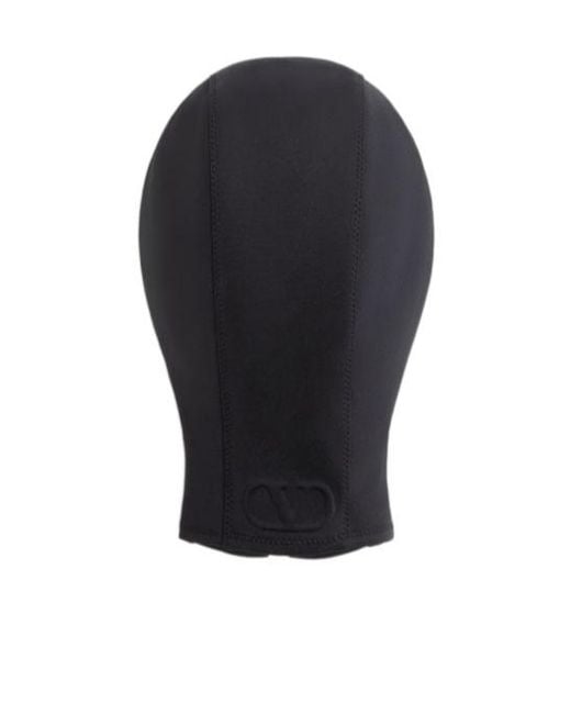 Valentino Black Vlogo-Signature Jersey Hood With Zip for men
