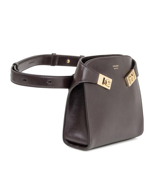 Ferragamo Black Ferragamo Hug Logo Printed Belt Bag