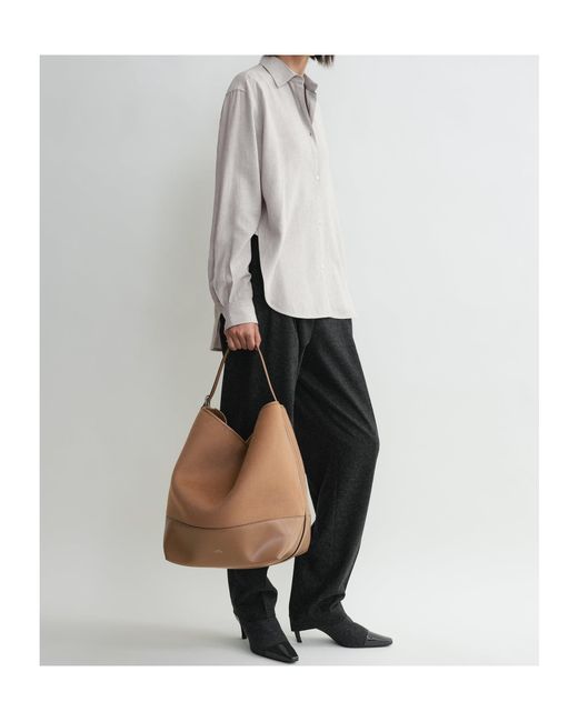 Totême Brown Belted Doublé Tote Bag