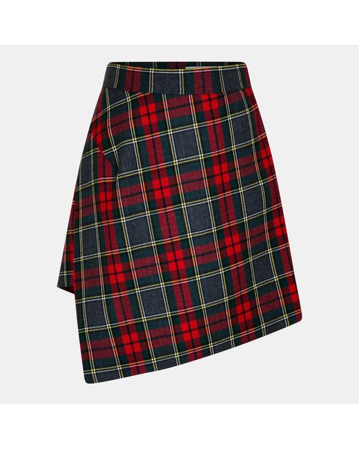 Vivienne Westwood Red Viv Tartan Skirt Ld53
