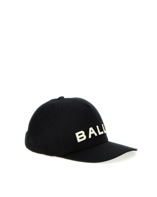 Bally Black Logo Embroidery Baseball Cap for men