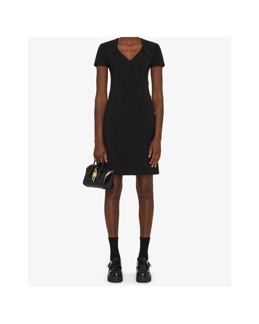 Givenchy Black V-Neck Short-Sleeved Mini Dress