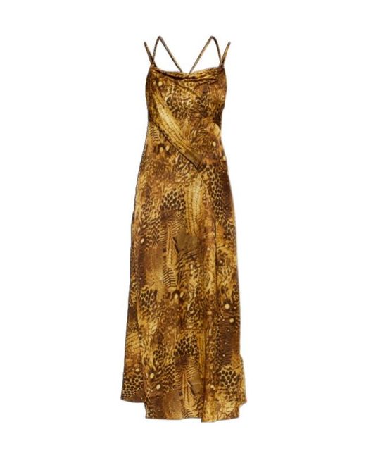 AllSaints Metallic Suspender Dress