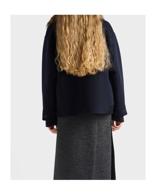 Prada Blue Double Cashwool Jacket
