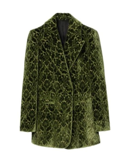 Burberry Green Baroque Velvet Blazer