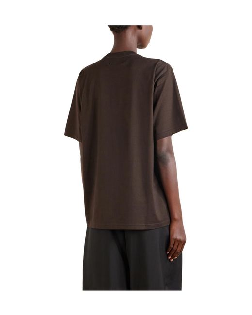 Ssstein Brown Solid Cotton T-Shirt