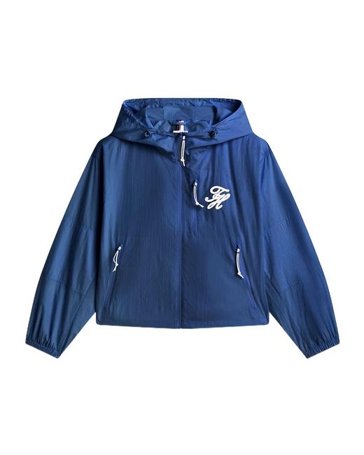 Tommy Hilfiger Blue Long-Sleeved Hooded Jacket