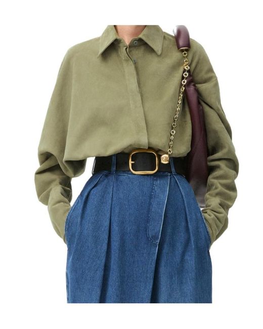 Loewe Green Draped Shirt