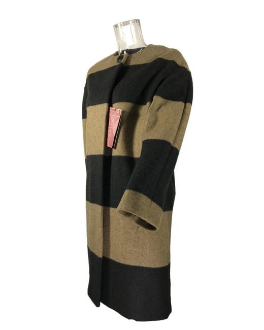 Max Mara Black Round-Neck Coat