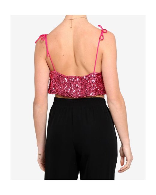 Aniye By Pink Sequined Short Camisole