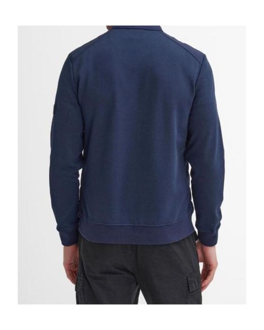 Barbour Blue Counter Quilted Sweatshirt for men