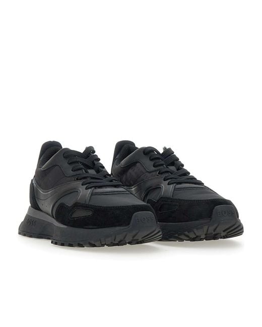 Boss Black Boss Logo Embossed Lace-Up Sneakers for men