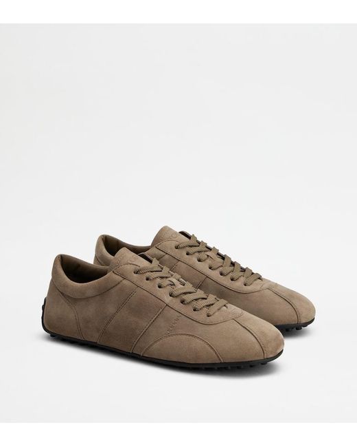 Tod's Brown Suede Sneakers for men