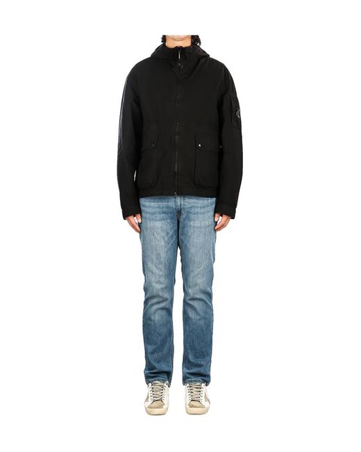 C P Company Black Zipper Casual Jacket for men