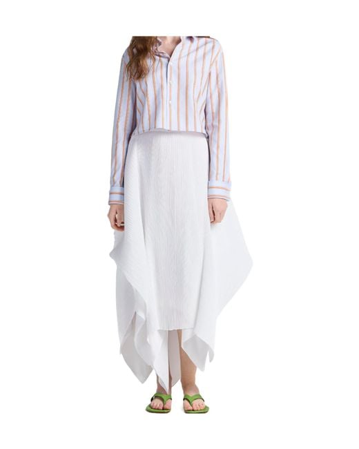 J.W. Anderson White Jw Anderson Pleated Skirt