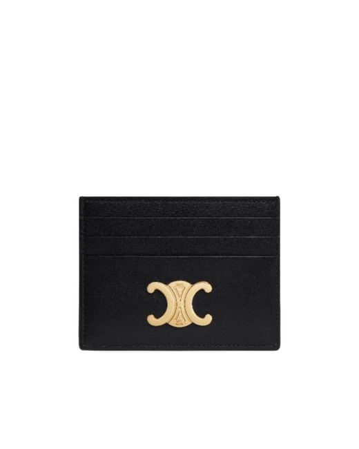 Céline Black Triomphe Card Holder