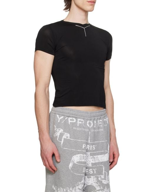 Y. Project Black Logo-Appliqué T-Shirt