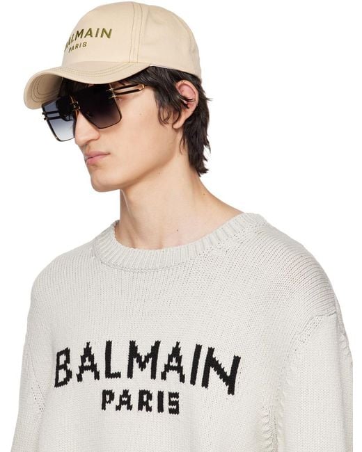 Balmain Blue Logo Sunglasses for men