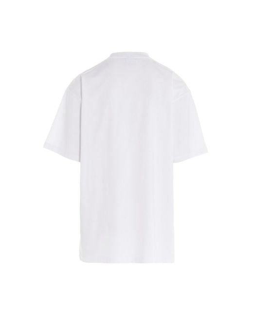 Vetements White Logo-Print T-Shirt