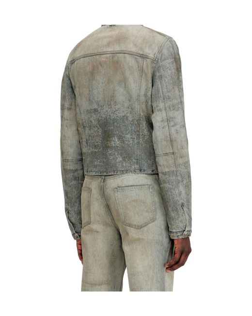 DIESEL Gray D-Vulmar-Fsi Slim Denim Jacket for men