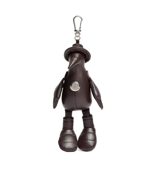Moncler White Duck-Shaped Key Ring for men